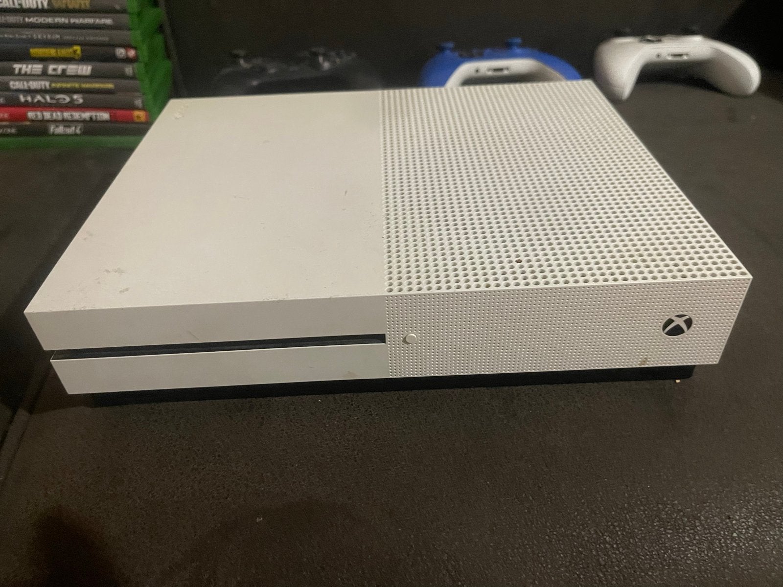 Xbox One S 1TB met games en 3 controllers, Xbox One S, Ophalen of Verzenden, 1 TB, Met 3 controllers of meer