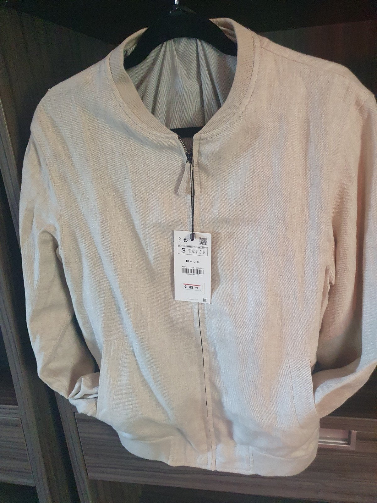 Crème kleurige jas., Kleding | Heren, Jassen | Zomer, Zara, Maat 48/50 (M), Beige, Ophalen of Verzenden