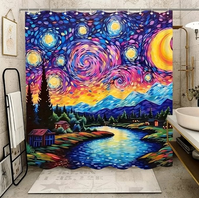 Douchegordijn Vincent van Gogh schilderij (180x200cm), Ophalen of Verzenden, Nieuw, Fotografen