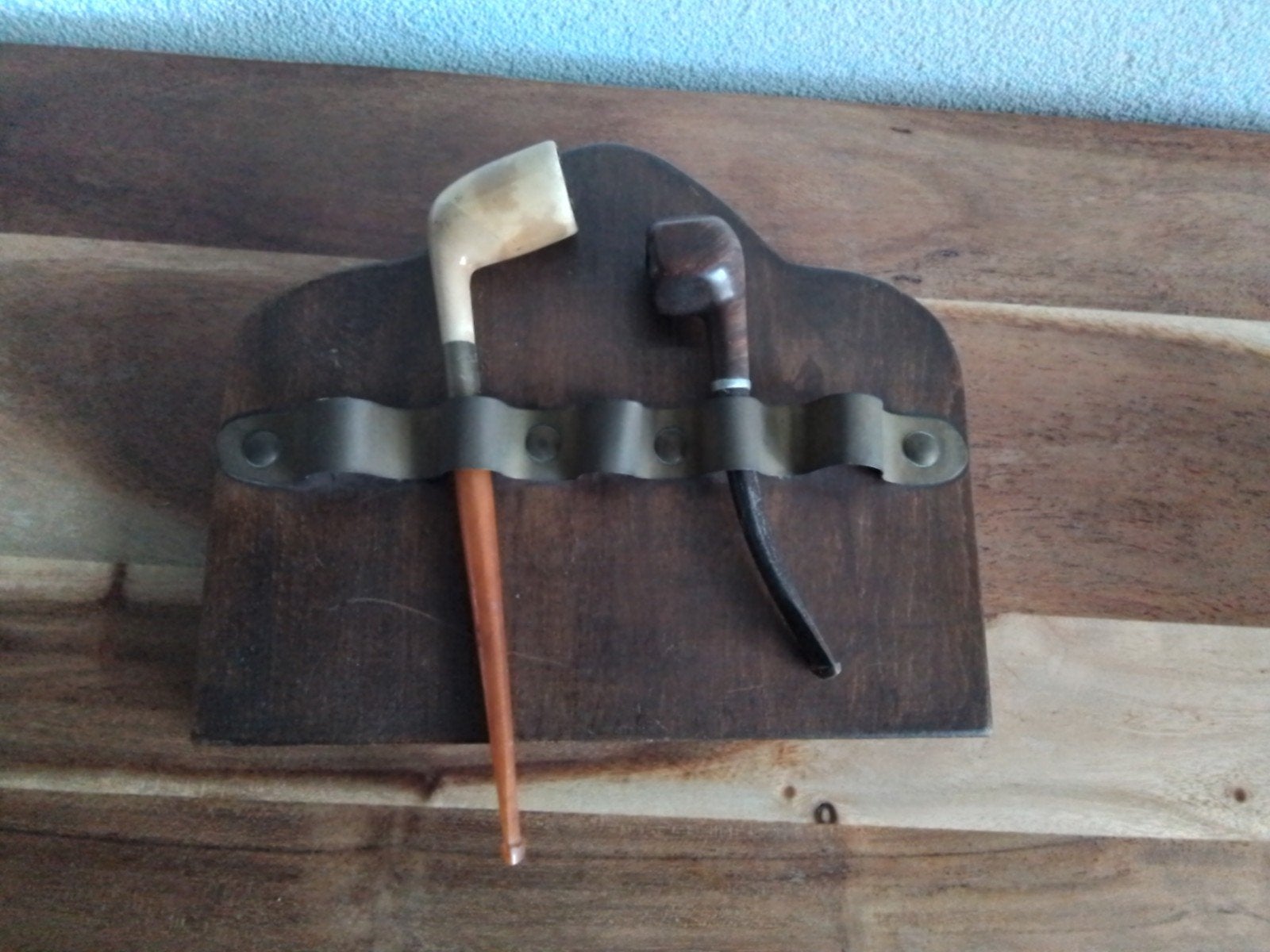 oude pijpenrek met 2 pijpen, Verzamelen, Ophalen of Verzenden