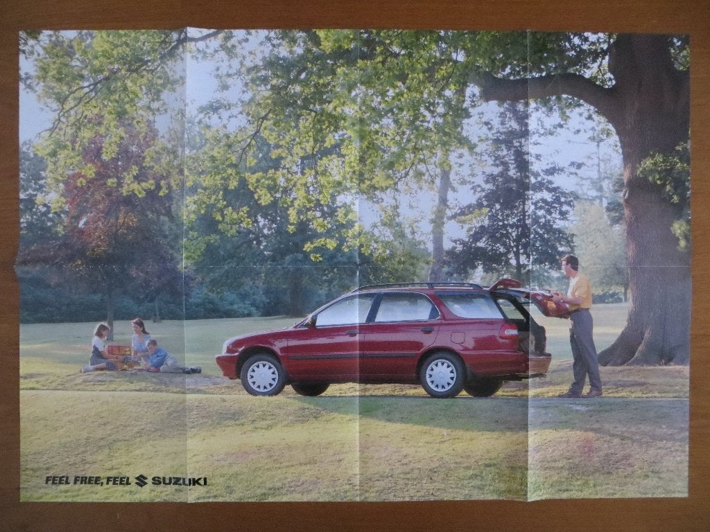 Poster: Feel Free, Feel Suzuki (1996), Ophalen of Verzenden, Nieuw, Overige merken