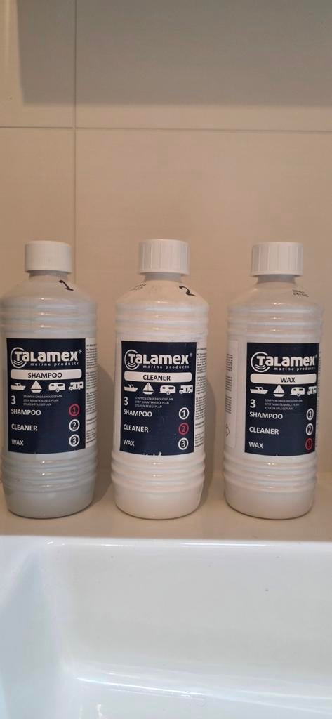 Talamex Bootonderhoudsset: Shampoo, Cleaner, Wax (Wax), Ophalen of Verzenden, Gebruikt, Onderhoud en Reparatie