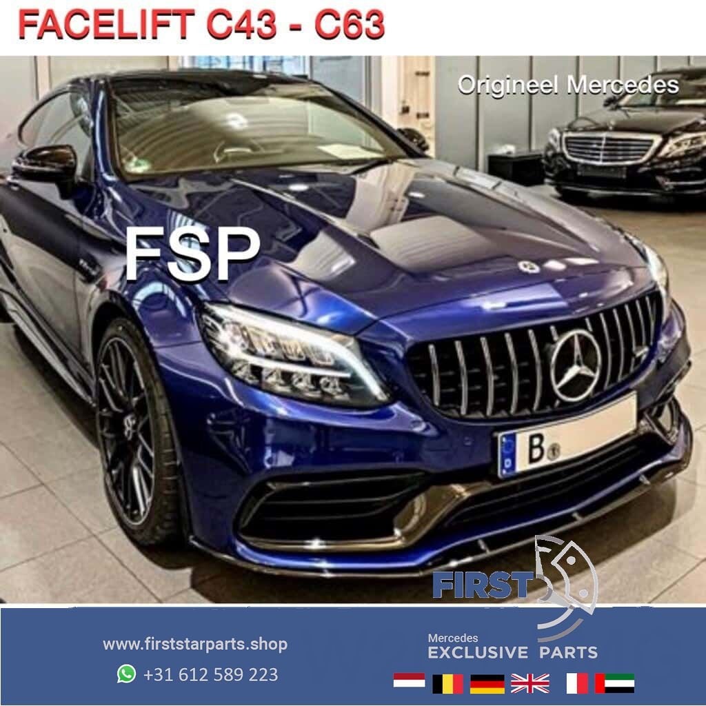 W205 Facelift C63 Panamericana Gril ORIGINEEL Mercedes C Kla, Gebruikt, -, Ophalen of Verzenden, -