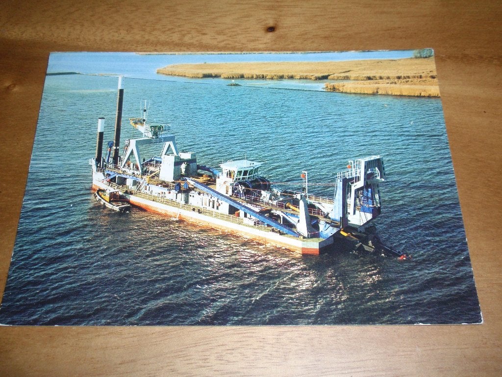 Slijkopzuiger i.p.v. oude baggermolen met emmers Scheepvaart, Verzamelen, Verzenden, 1980 tot heden, Ongelopen, Voertuig
