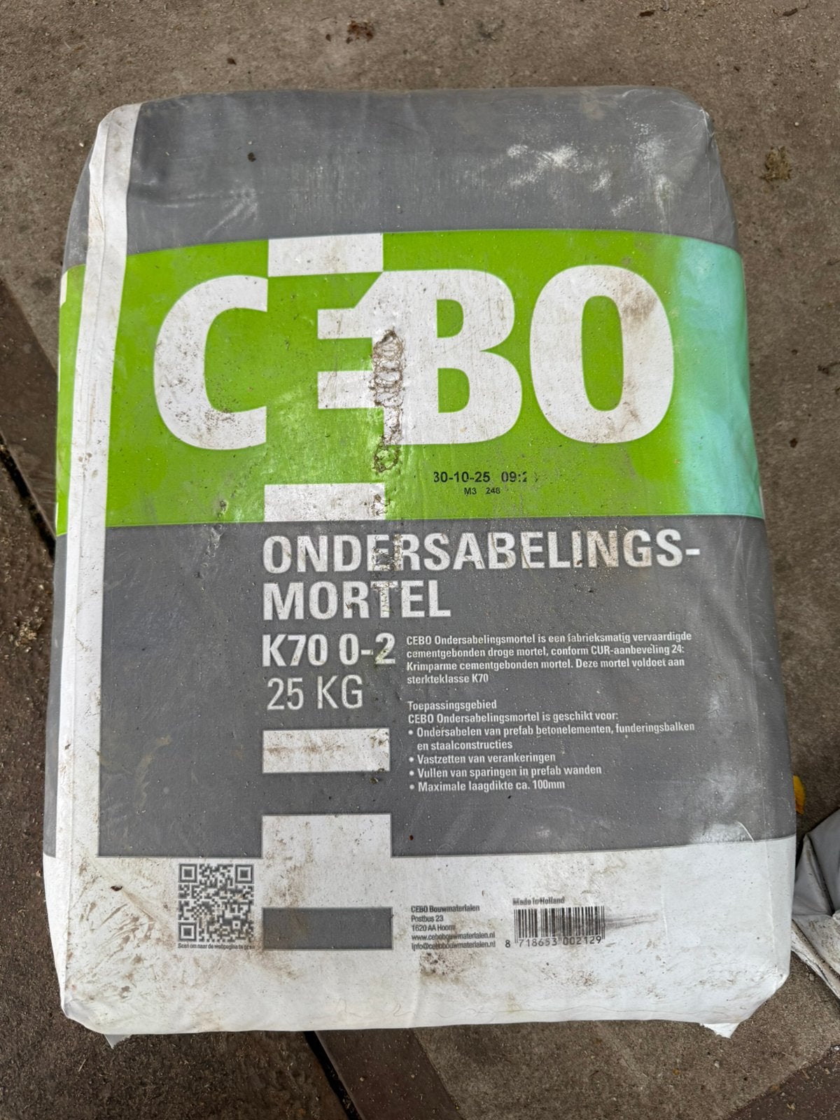 Ondersabelings-mortel, Doe-het-zelf en Verbouw, Ophalen of Verzenden, Zo goed als nieuw