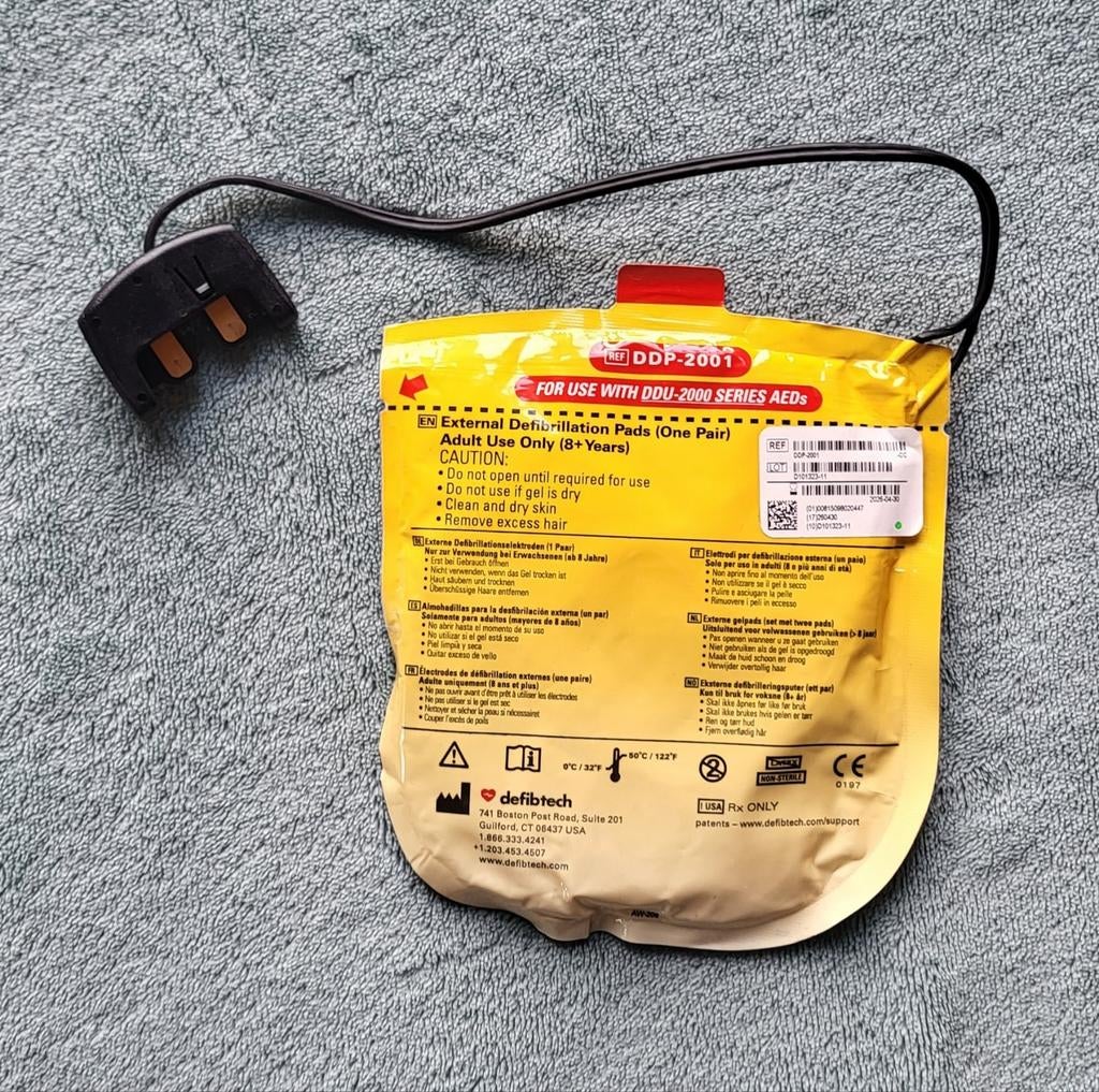Defibtech AED defibrilator electrode pads (Adults) EHBO BHV, Ophalen of Verzenden, Nieuw