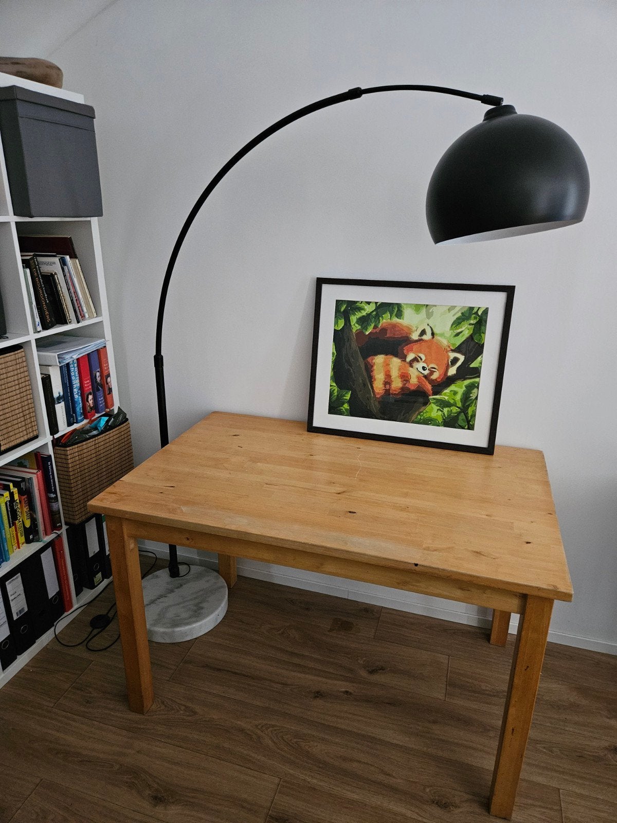 Moderne booglamp met marmeren voet, Huis en Inrichting, Ophalen, Zo goed als nieuw, 150 tot 200 cm