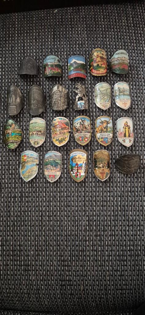 Wandelstok schildjes bergen. 1 euro per stuk, Verzamelen, Ophalen of Verzenden