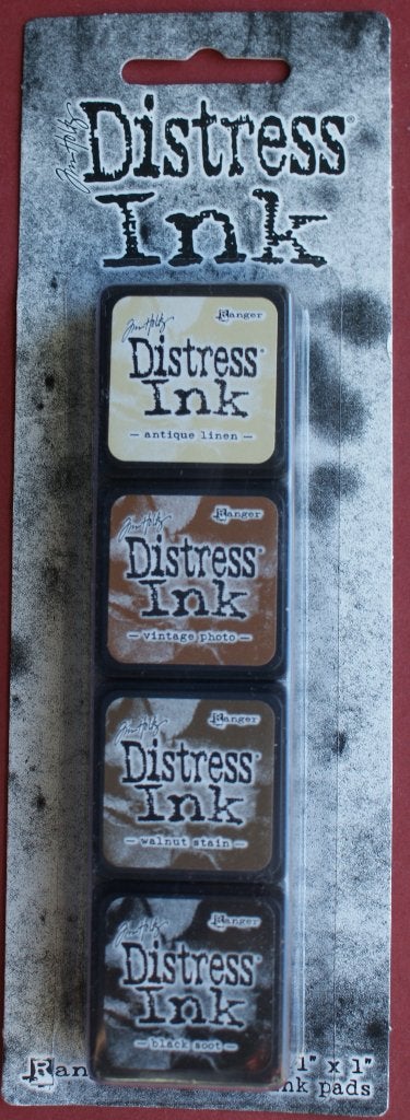 GOEDKOOP: Tim Holtz Ranger Distress Ink, 2 sets van 4., Verzenden, Nieuw, Inkt, Foam of Stempelhouder