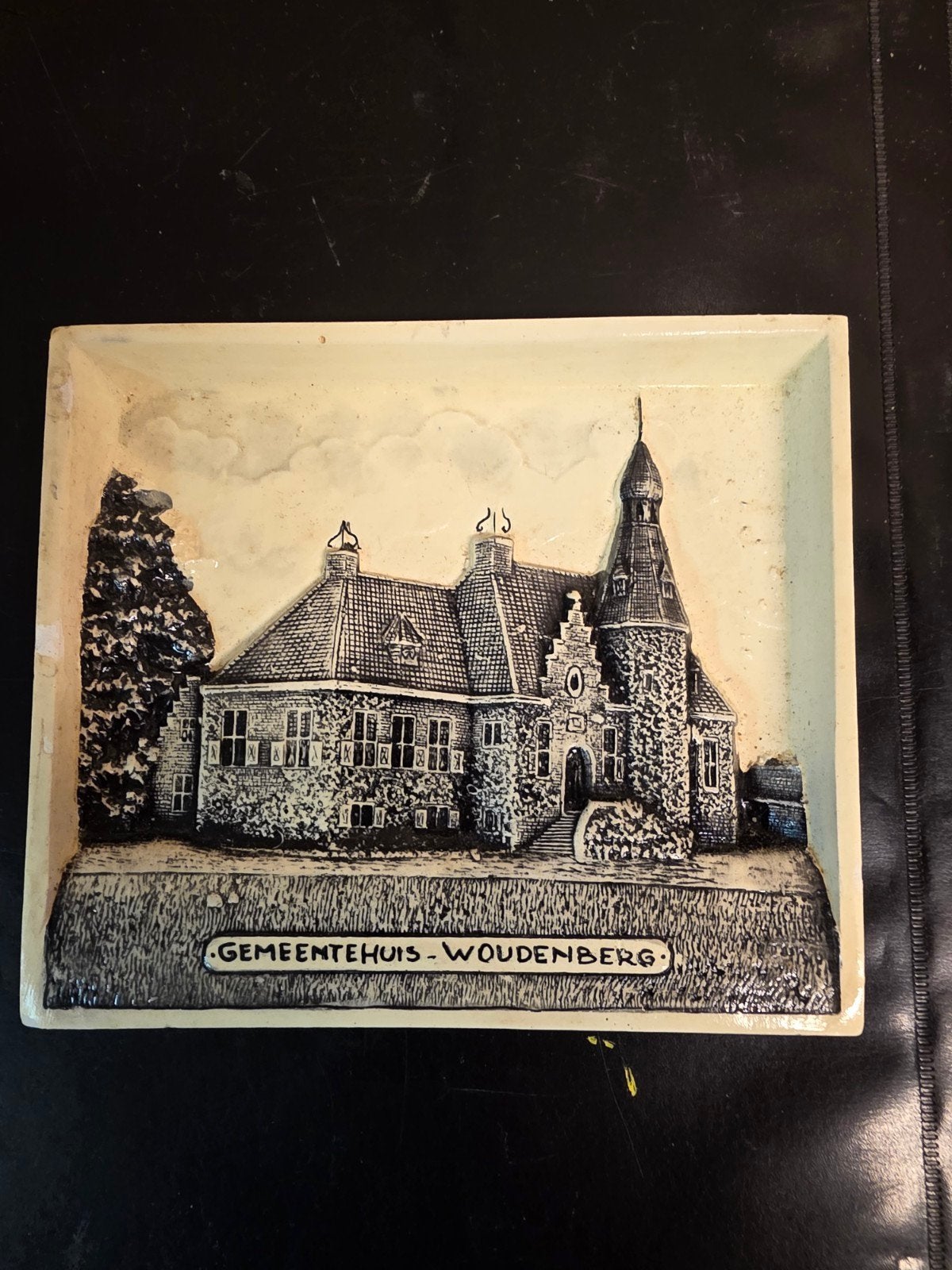 Vintage Tegel Gemeentehuis Woudenberg, Antiek en Kunst, Ophalen of Verzenden