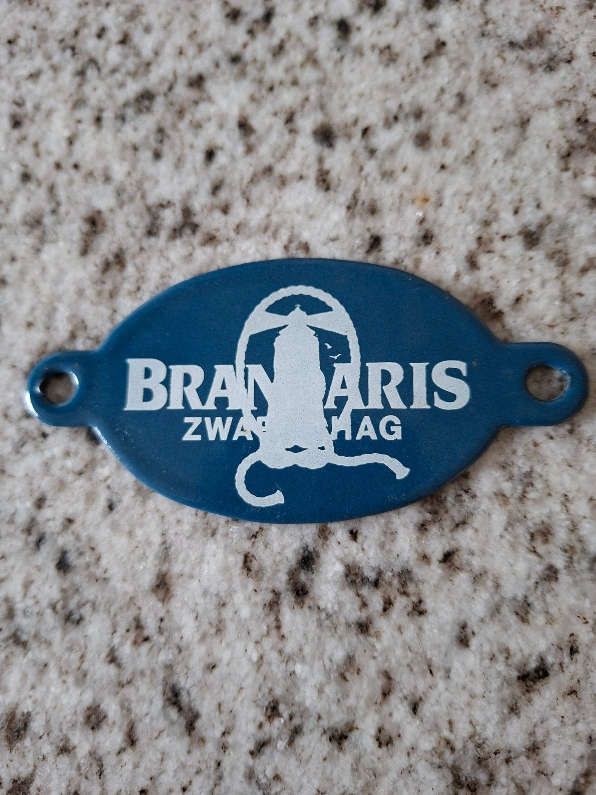 Emaille deurpost plaatje Brandaris zware shag, 12 cm br., Ophalen of Verzenden