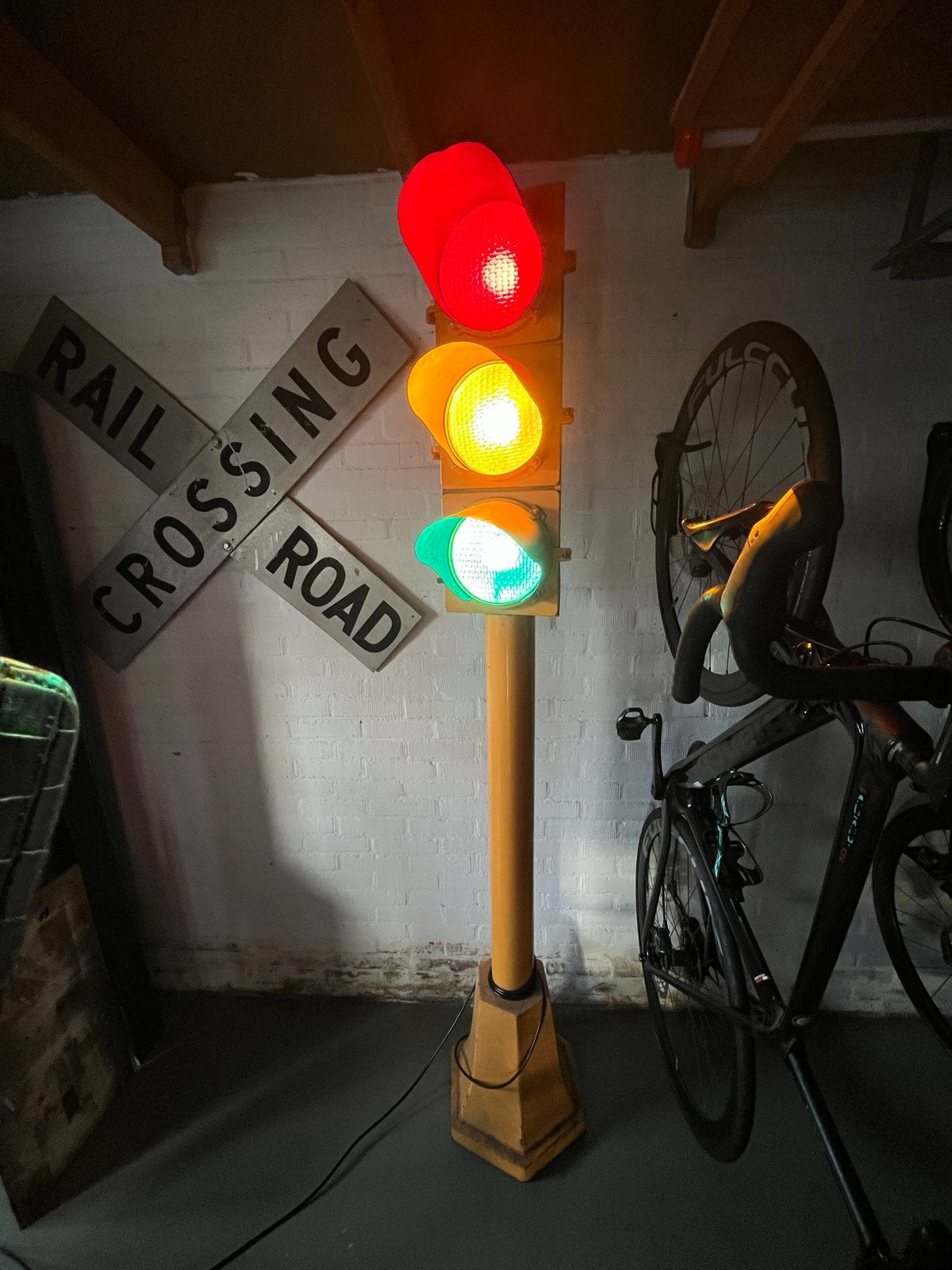 , stoplicht  Verkeerslicht - usa, Antiek en Kunst, Ophalen