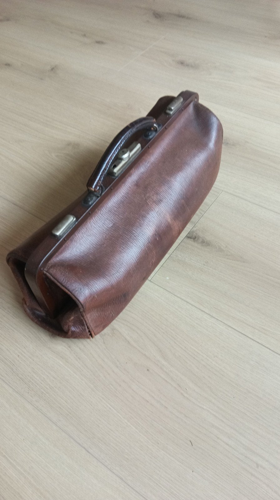 Vintage dokterstas/reistas - zonder sleutel, Sieraden, Tassen en Uiterlijk, Ophalen, Gebruikt, Bruin, Overige typen