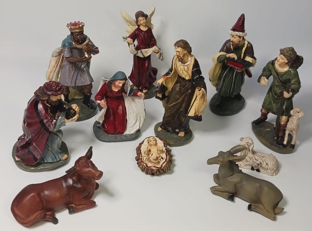 Kerststal set van 11 beeldjes, Ophalen of Verzenden, Nieuw