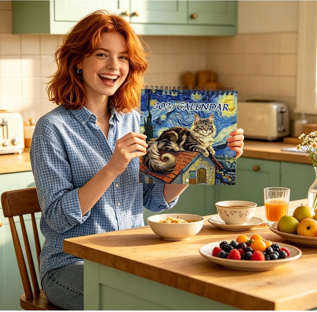 2027 Katten muurkalender 12 maanden 2027 - GRATIS BEZORGD, Verzenden, Maandkalender, Nieuw