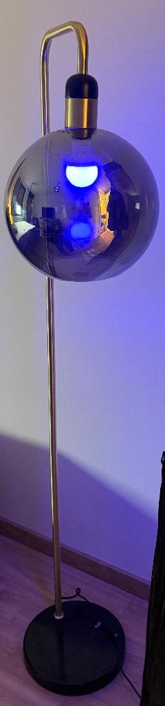 Vloerlamp Julius Lucide, Ophalen, E27 (groot), 150 tot 200 cm, Glas
