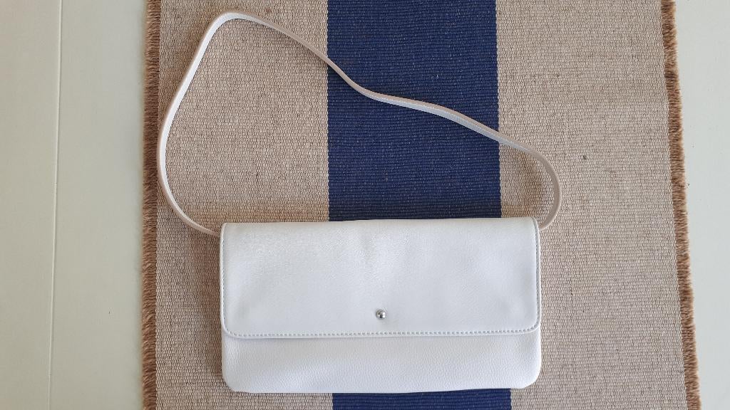 2-in-1 Esprit Handtasje (Clutch) & Schoudertasje - Wit, Ophalen of Verzenden, Zo goed als nieuw, Wit, Handtas