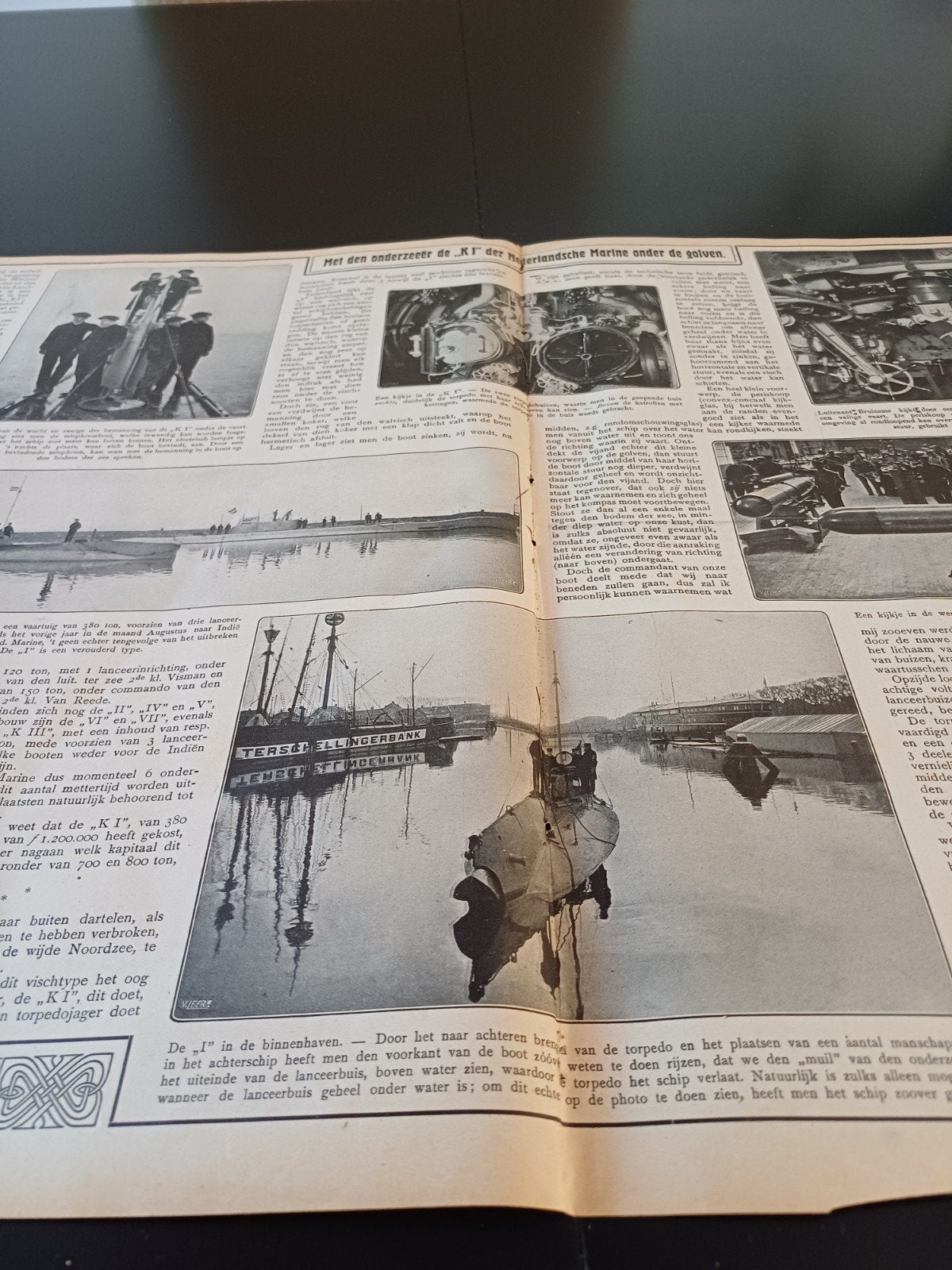artikel onderzeeër K1 Ned. Marine 1915, Ophalen of Verzenden, Gebruikt