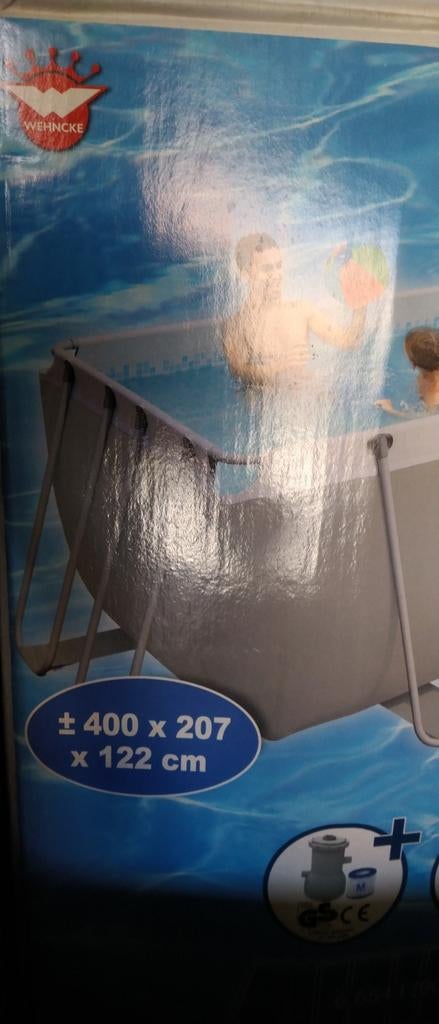Wehncke happy People zwembad 4 x 2 x 1,2 meter, 200 tot 300 cm, Zo goed als nieuw, Rechthoekig, Ophalen