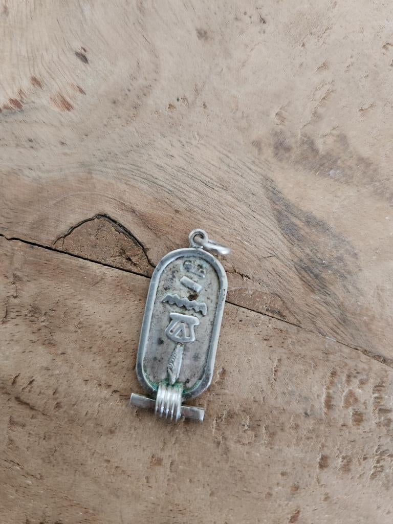 Zilveren egyptische hanger - 800, Gebruikt, Ophalen of Verzenden, Kruis of Symbool, Zilver