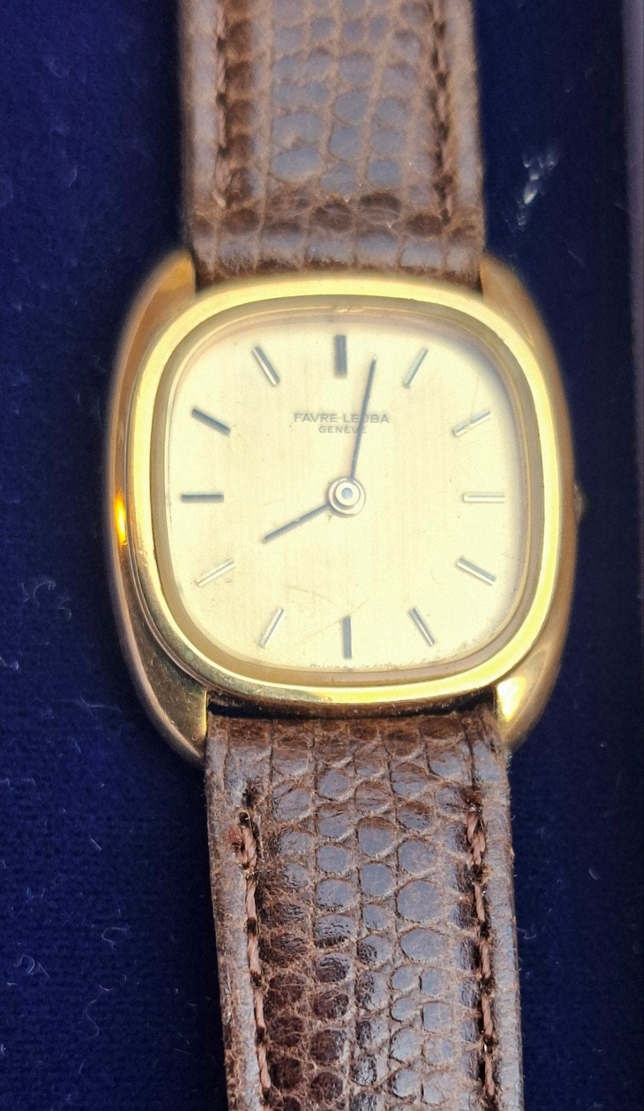 Favre Leuba Geneve hand opwinder dames horloge jaren 60/70, Staal, 1960 of later, Ophalen, Overige merken