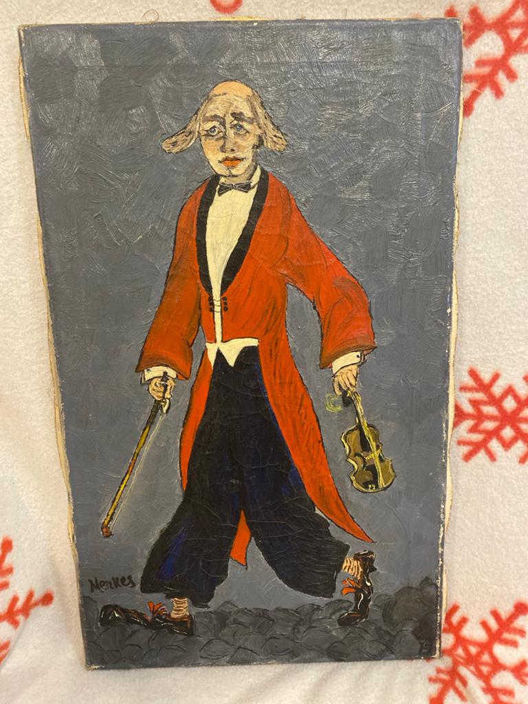 Menkes - Clown met viool, Ophalen of Verzenden