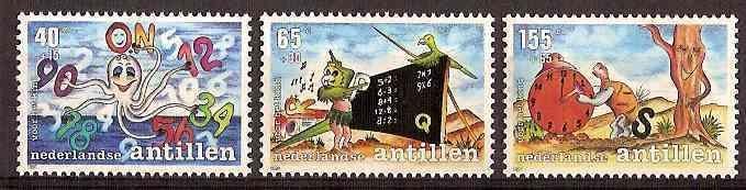 Nederlandse Antillen 987/9 postfris Kinderpostzegels 1991, Ophalen of Verzenden, Postfris