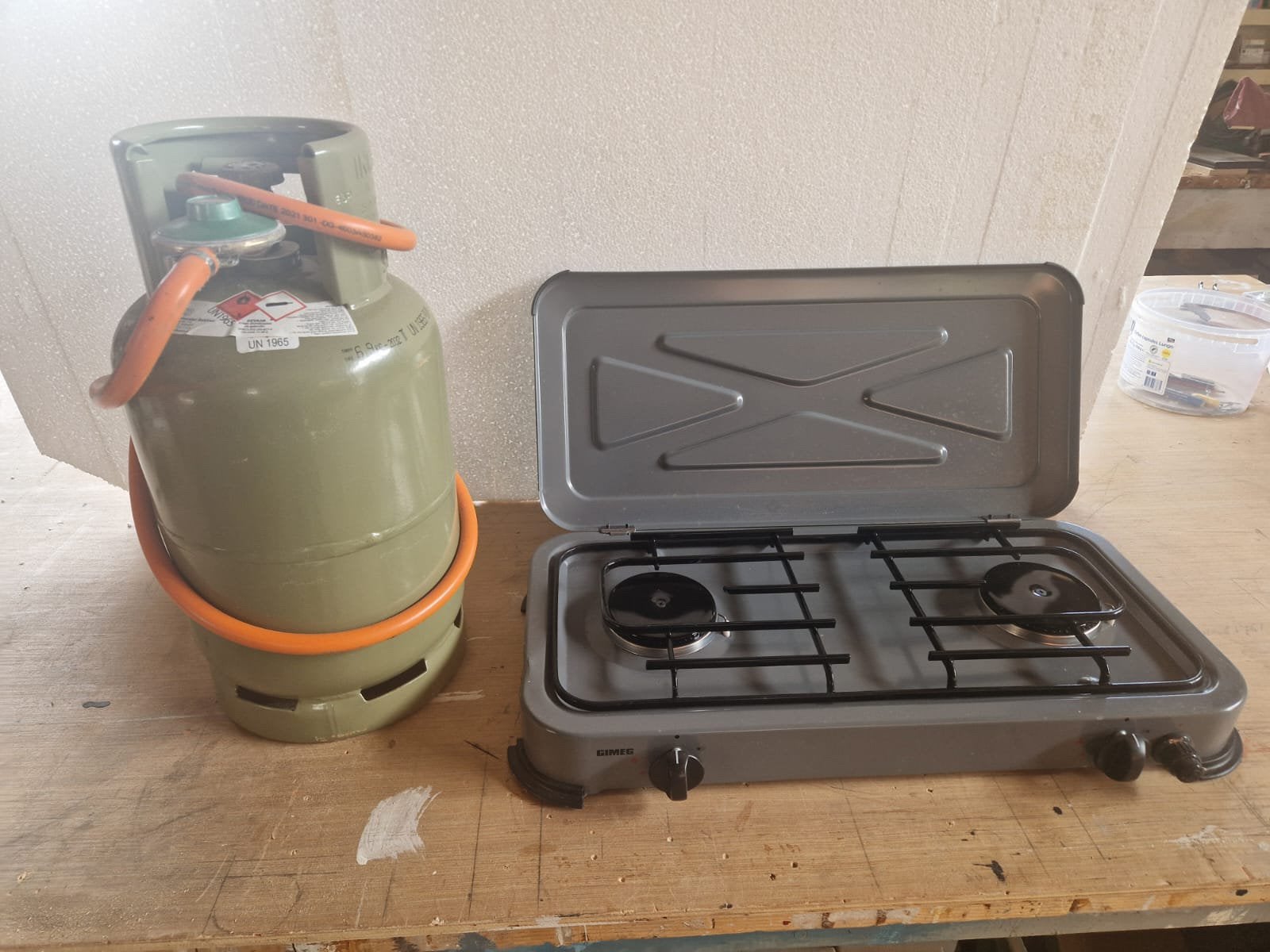Gimec camping gasstel 2 pits, Ophalen, Zo goed als nieuw