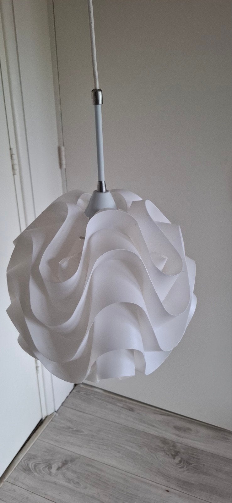 Witte plafondlamp, Huis en Inrichting, Lampen | Hanglampen, Ophalen, Zo goed als nieuw, Kunststof, E27 (groot)