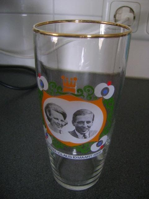 glas beatrix - claus 10 maart 1966, Ophalen of Verzenden, Zo goed als nieuw