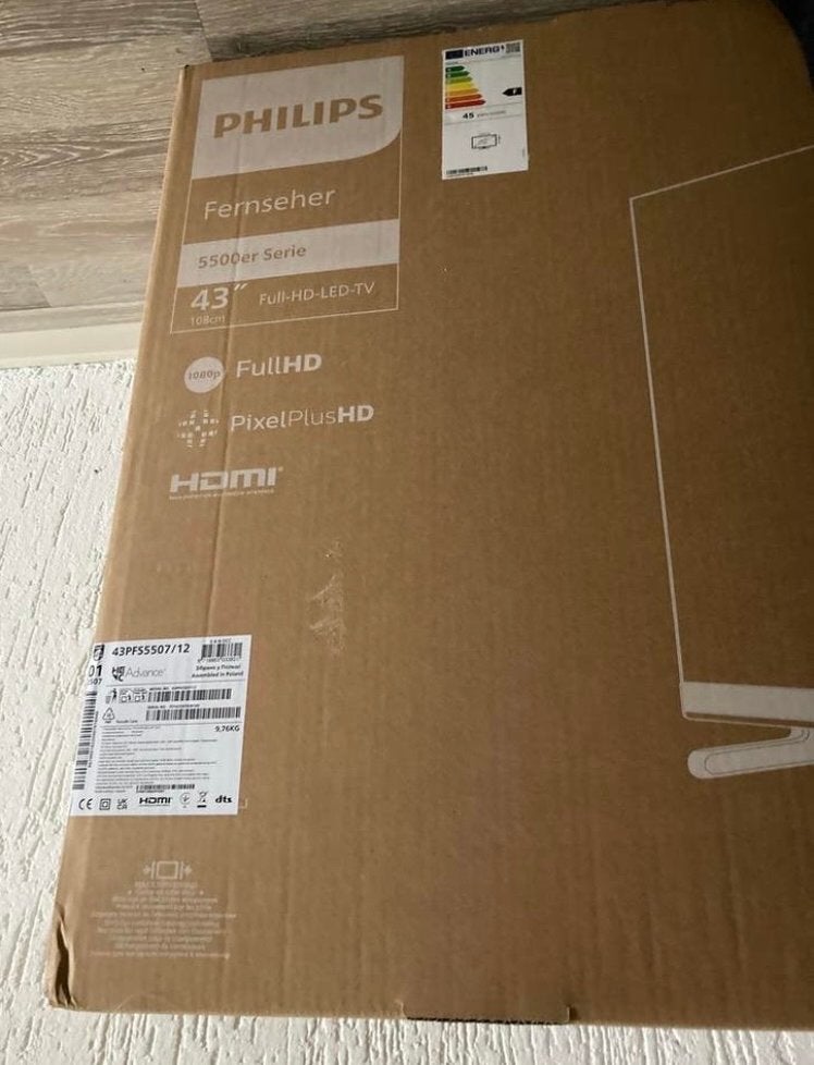 Nieuwe Philips Full HD LED TV 43 inch (108 cm) 5500 serie, Ophalen, Philips, LED, 50 Hz