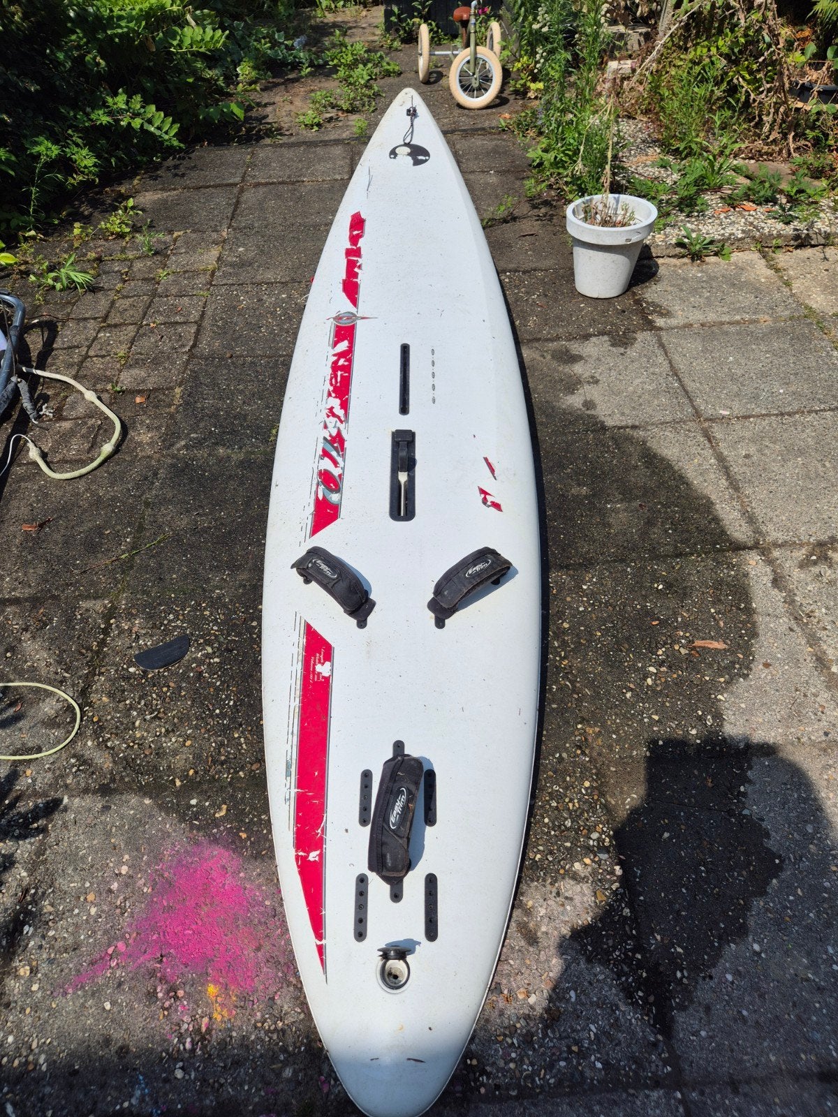 Complete windsurfset Bic Calypso en F2 Sputnik, 250 tot 300 cm, Gebruikt, 5 tot 6.5 m², Met mastvoet