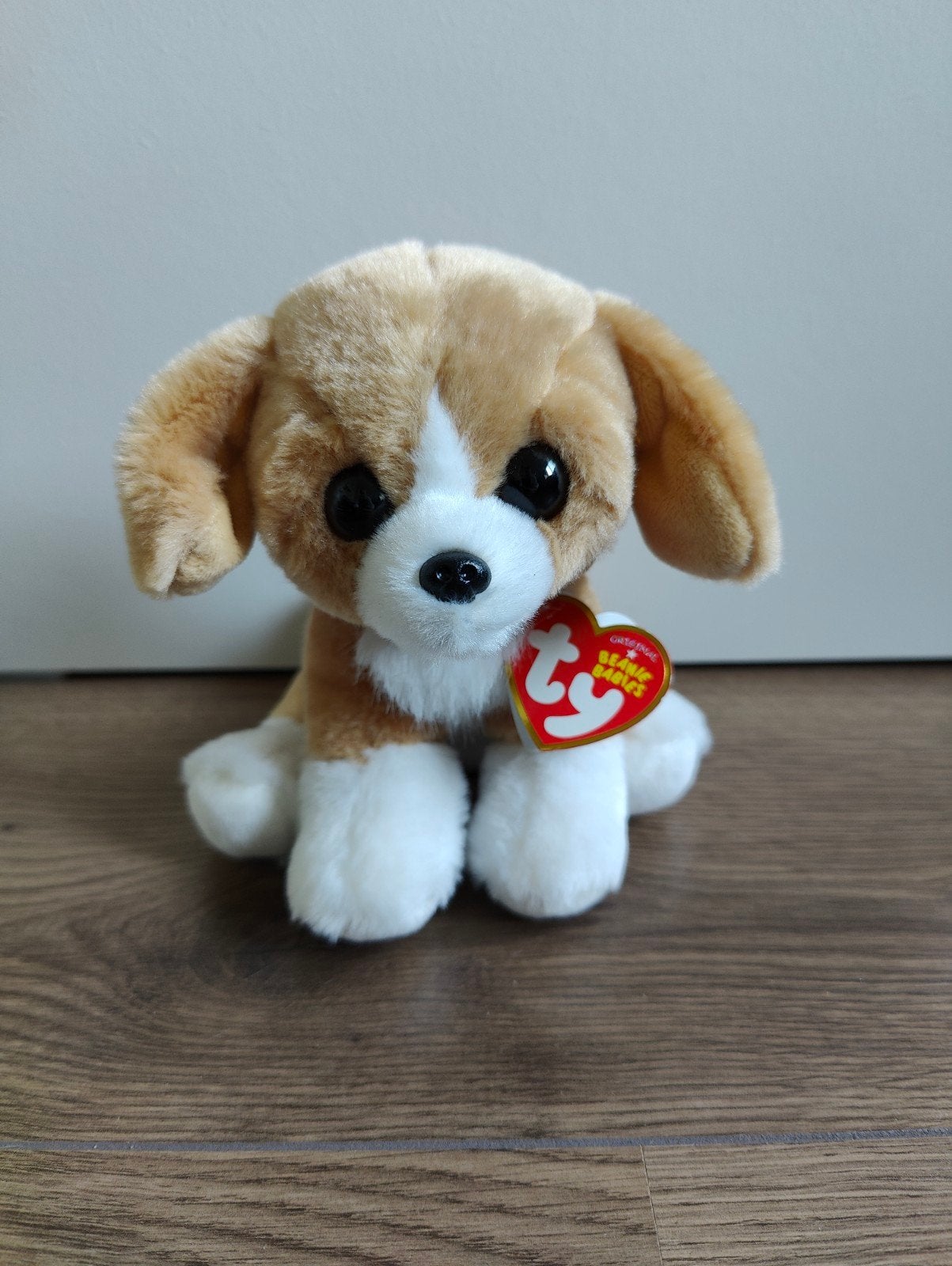 Ty Beanie Babies Franklin knuffel hondje, Zo goed als nieuw, Klein (minder dan 20 cm), Wit, Ty
