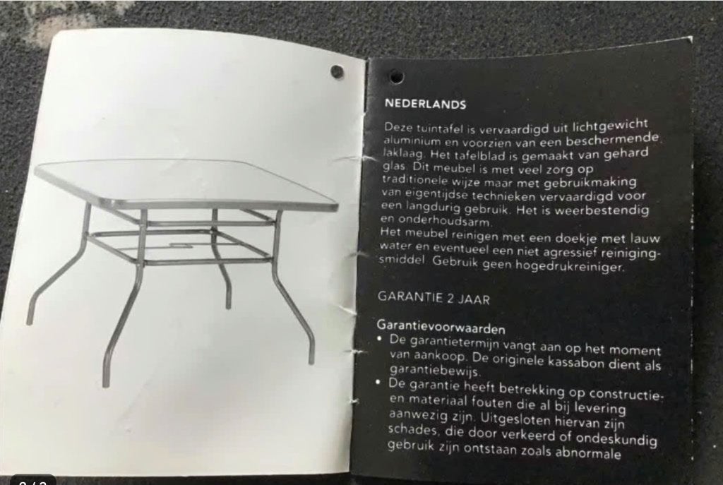 Nieuwe Royal Patio tuintafel, Tuin en Terras, Ophalen of Verzenden, Nieuw, Rechthoekig, Aluminium