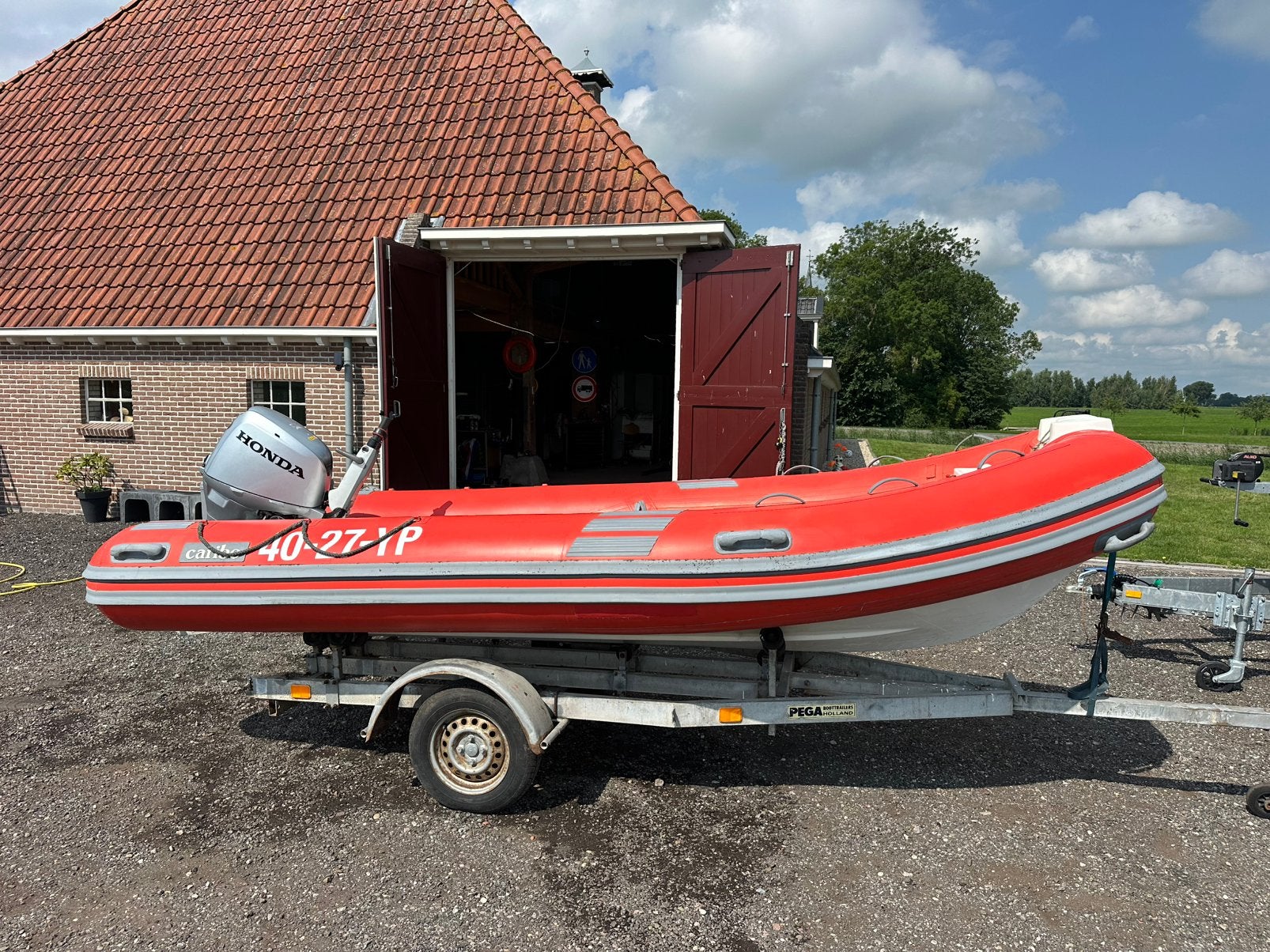 Caribe UB15 , Honda BF50 , Pega Trailer, Watersport en Boten, Ophalen, Consoleboot, Elektrisch, Buiskap
