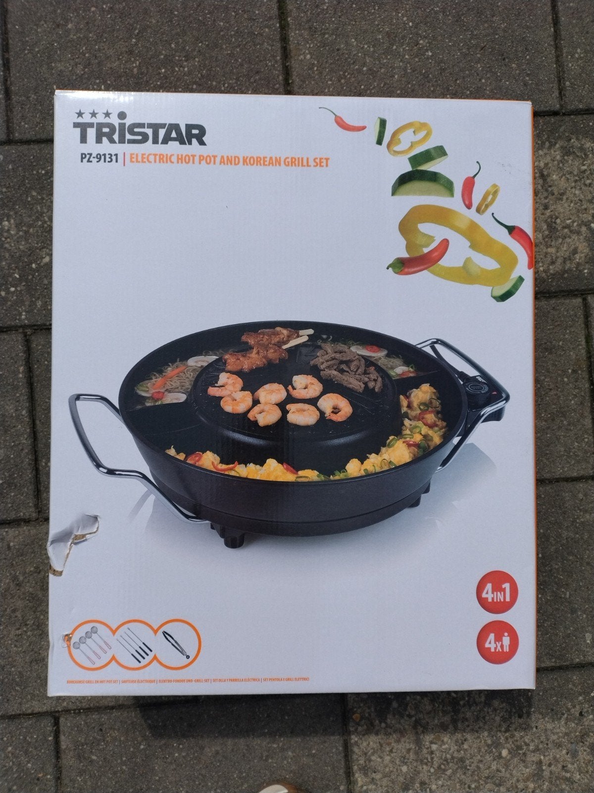 Tristar PZ-9131 *NIEUW* electric hot pot and Korean grill, Ophalen of Verzenden, Nieuw, Tafelgrill