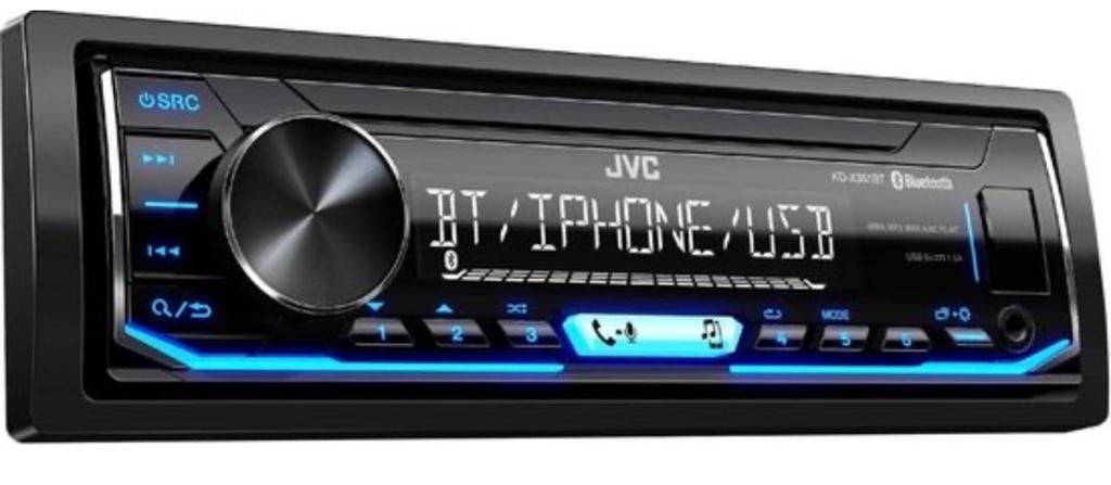 JVC XD-X351BT autoradio met bluetooth functie ZGAN, Ophalen of Verzenden, Zo goed als nieuw