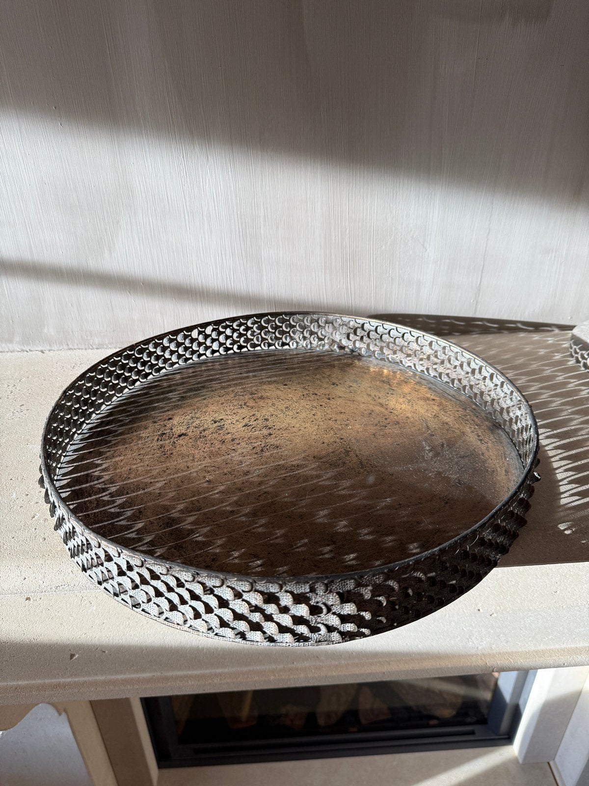 Dienblad Stoer Sober, Ophalen of Verzenden, Zo goed als nieuw, Rond, Hout