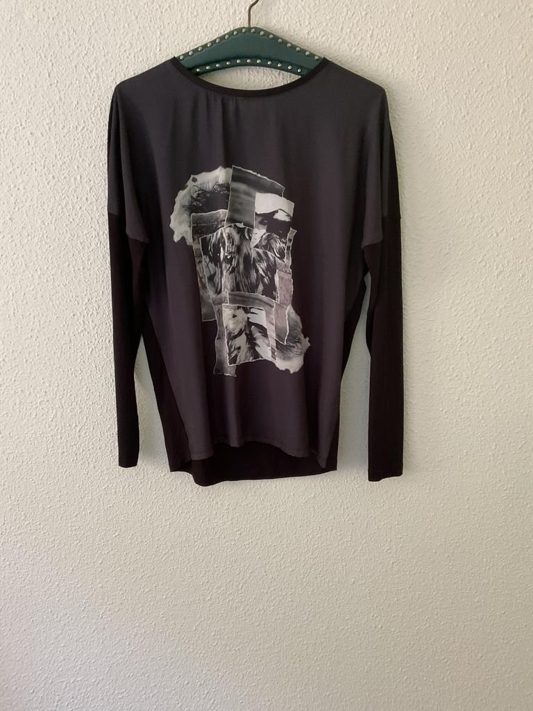AAIKO T- shirt, Maat 38/40 (M), Zwart, Ophalen of Verzenden, Zo goed als nieuw