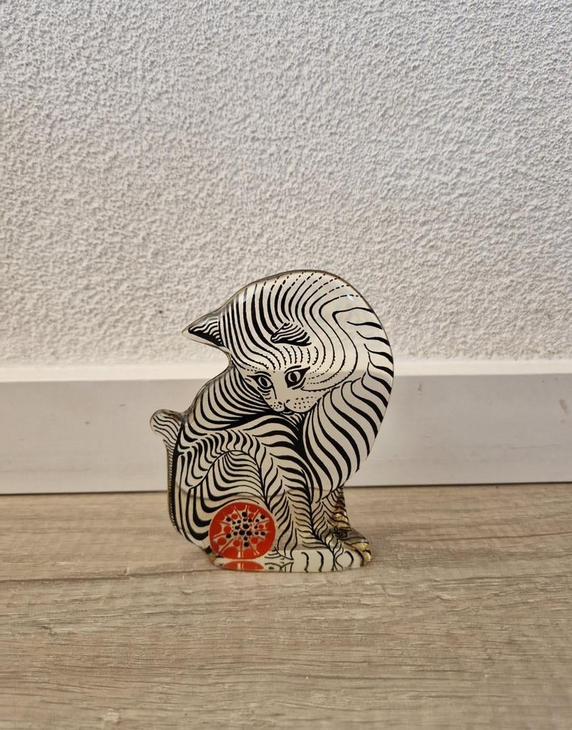 Vintage retro abraham palatnik lucite kat rode bal beeld, Verzamelen, Beelden en Beeldjes, Ophalen of Verzenden, Zo goed als nieuw