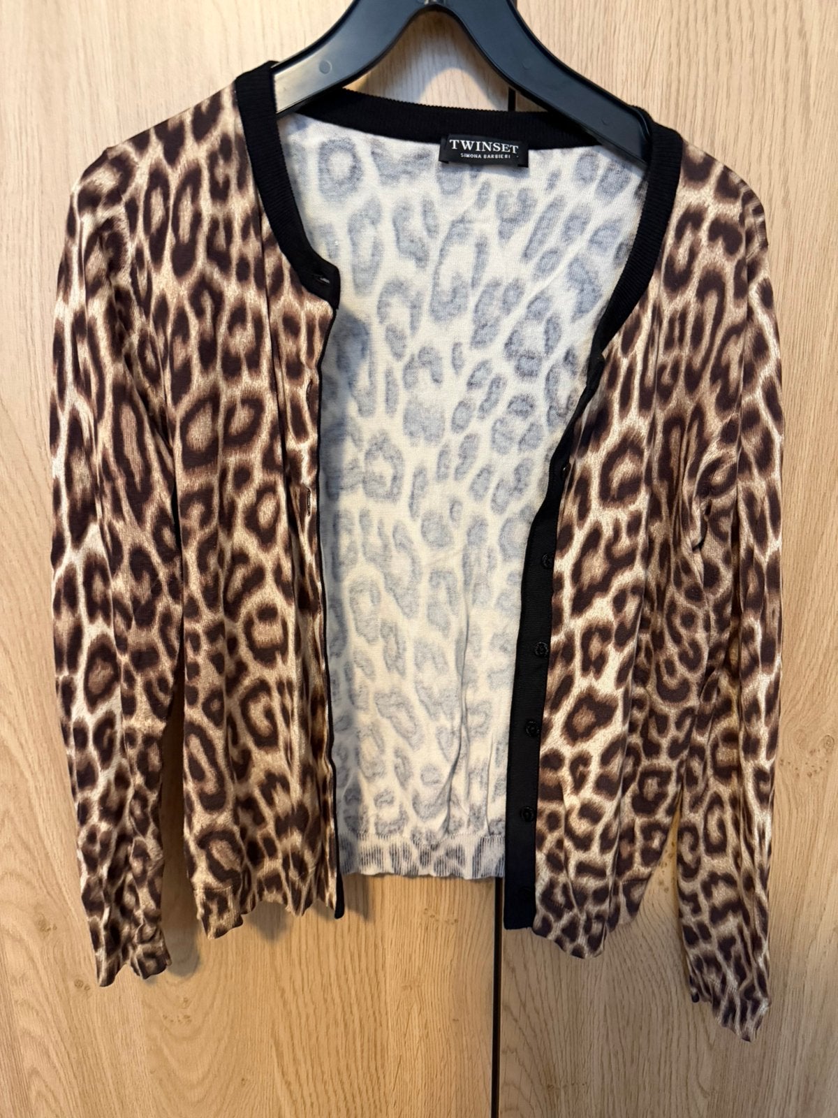Dames twinset tijgerprint maat M Simona Barbieri, Kleding | Dames, Ophalen of Verzenden, Zo goed als nieuw, Maat 38/40 (M), Bruin