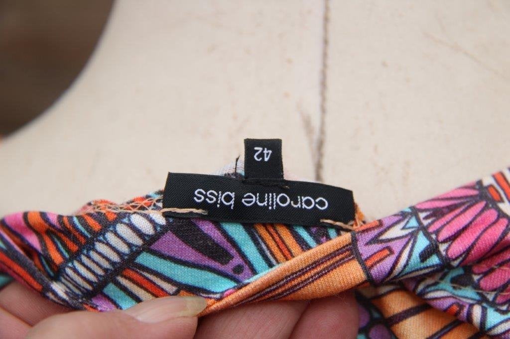 Overslagjurk oranje/ kleur Caroline Biss mt 42 Vaste prijs, Maat 42/44 (L), Oranje, Ophalen of Verzenden, Zo goed als nieuw
