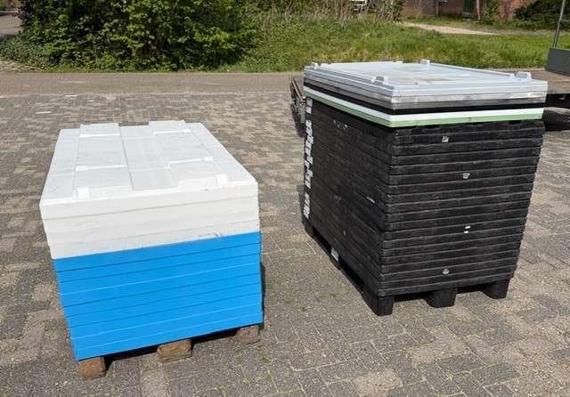 Kunststof deksels palletbox 120x80 cm | Stevig | gebruikt, Niet ingevuld, Niet ingevuld, Ophalen of Verzenden, Zo goed als nieuw