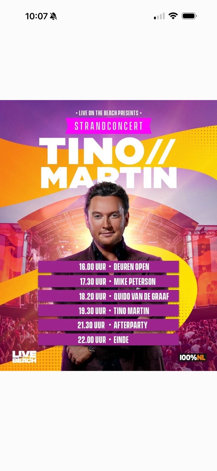 Live on the beach Tino martin 6 September, Twee personen