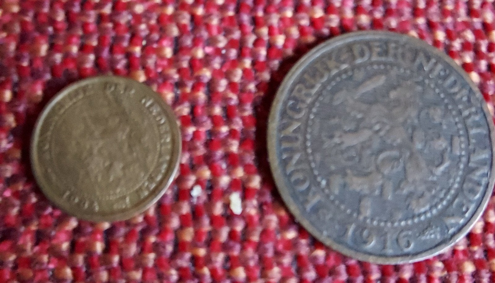 2 antieke bronzen Wilhelmina  ½ cent 1934 & 2½ cent 1916, Ophalen of Verzenden, Koningin Wilhelmina, Overige waardes