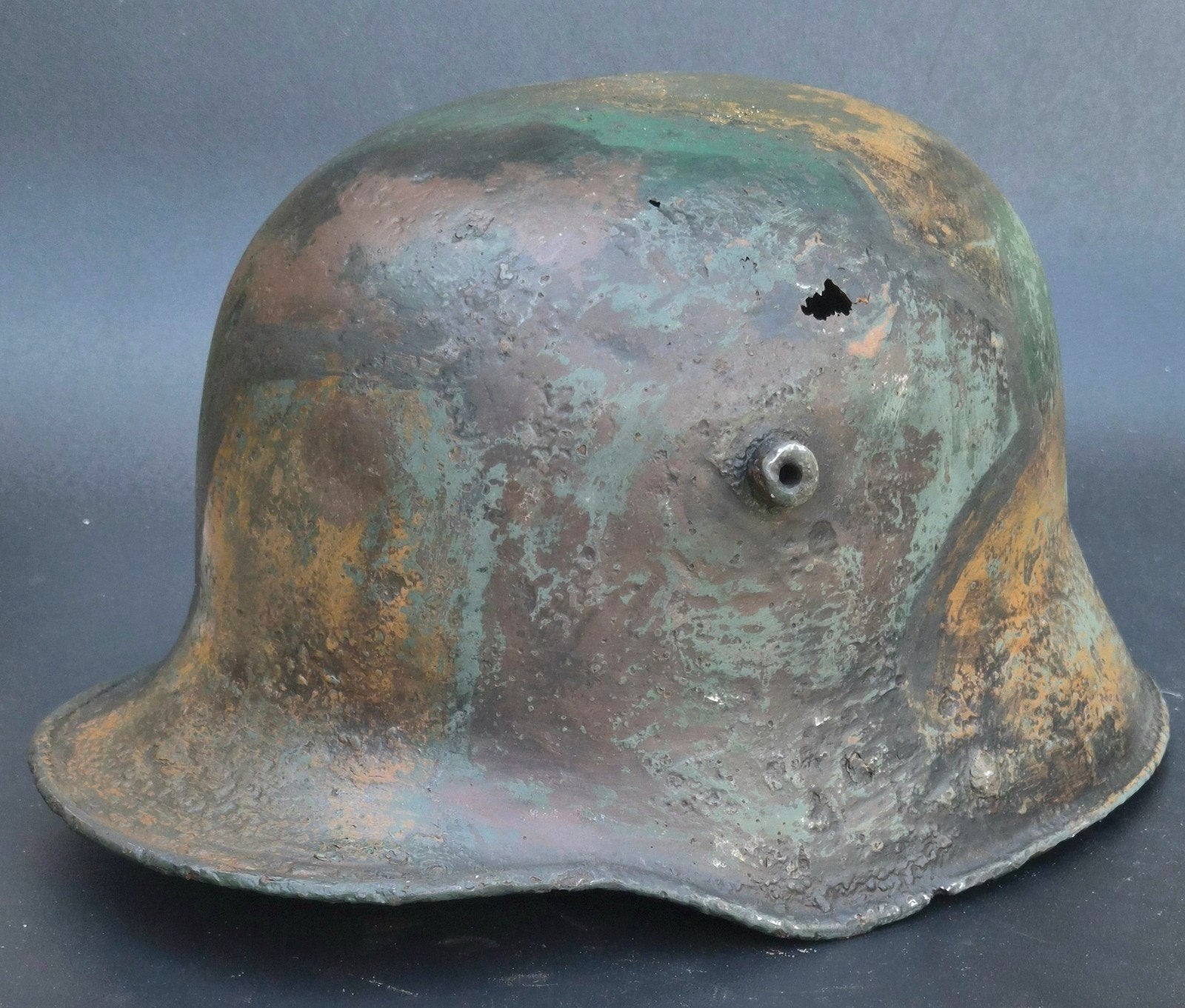 DUITSE WO1 M16 MIMIKRI CAMOUFLAGE HELM, Verzamelen, Militaria | Tweede Wereldoorlog, Ophalen of Verzenden, Duitsland, Helm of Baret