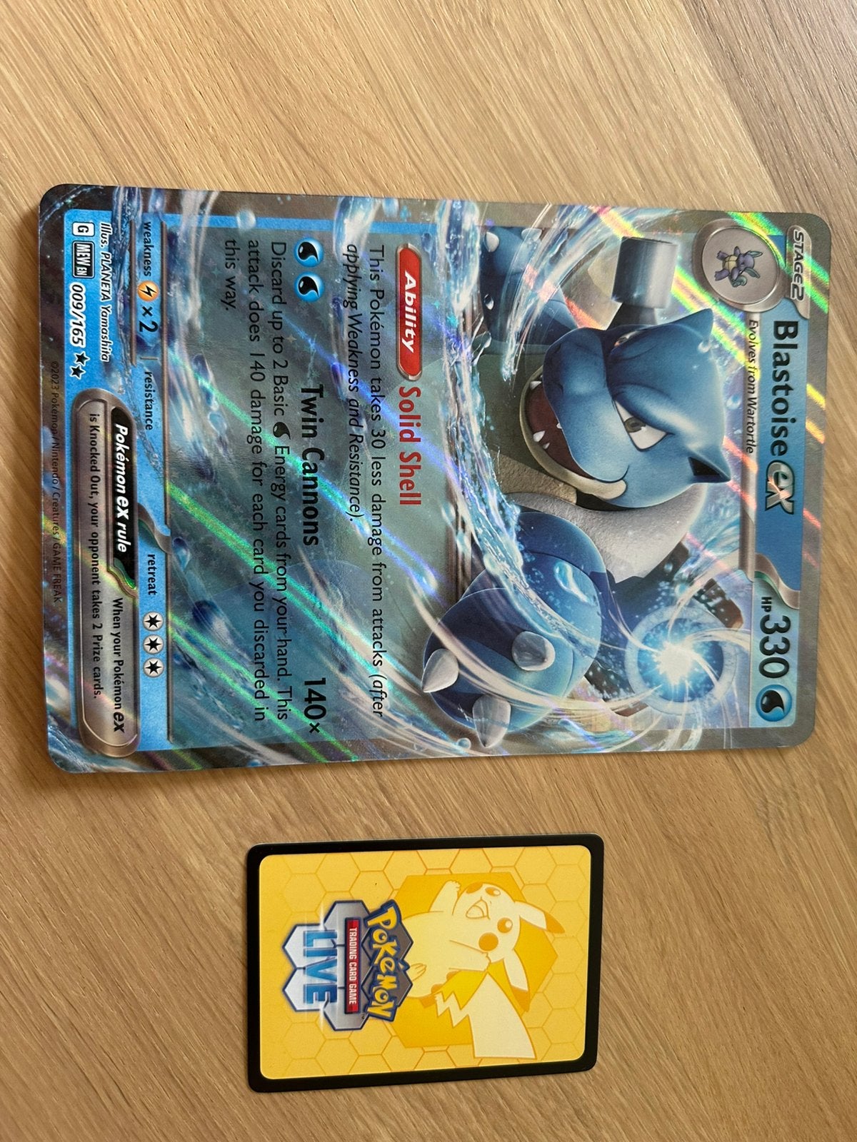 Blastoise EX jumbo pokemonkaart, Ophalen, Gebruikt