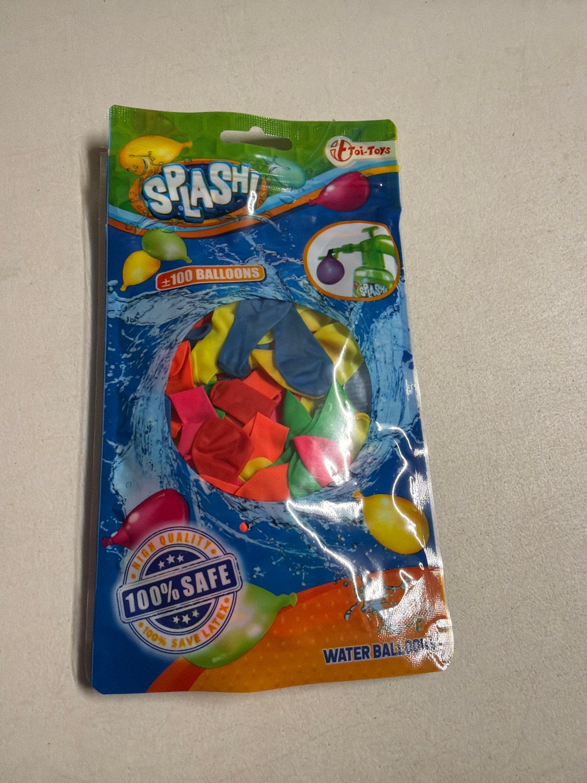 PARTIJ Toi-Toys Splash Waterballonnen - 100 stuks, J, Verzenden, Nieuw, J