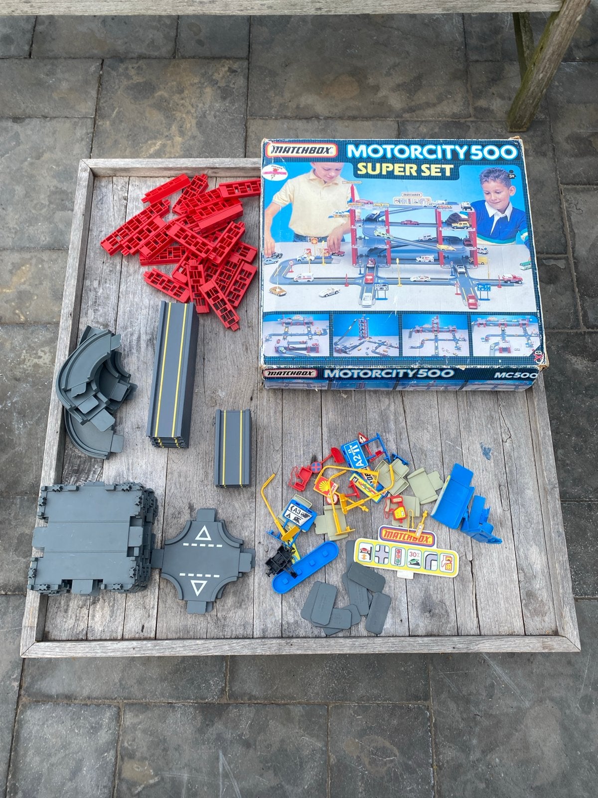 Matchbox Motorcity 500 Super Set - Vintage Garage Speelset, Overige merken, Matchbox / Mattel, Zelf te bouwen, Ophalen of Verzenden