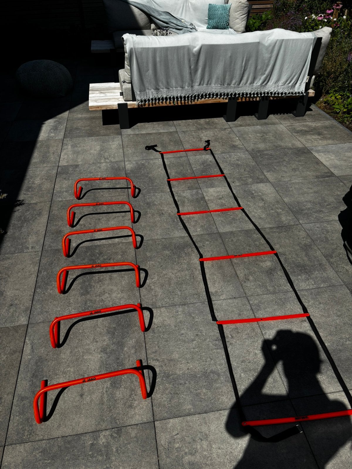 Agility set: 5 horden en 1 speedladder, Sport en Fitness, Voetbal, Zo goed als nieuw, Ophalen of Verzenden